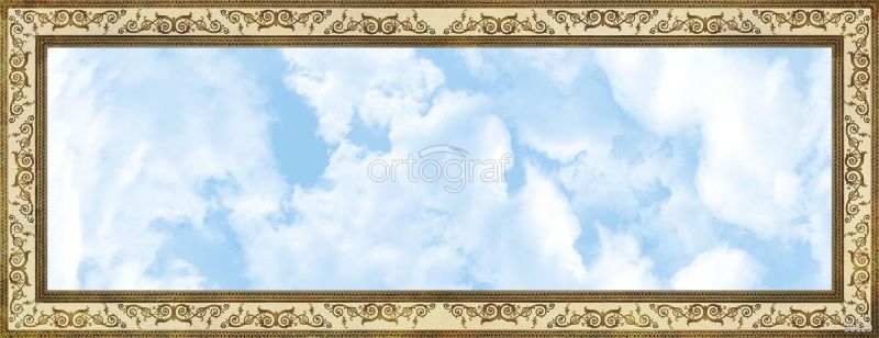 Фреска Прямоугольный свод с рамкой Art.30129