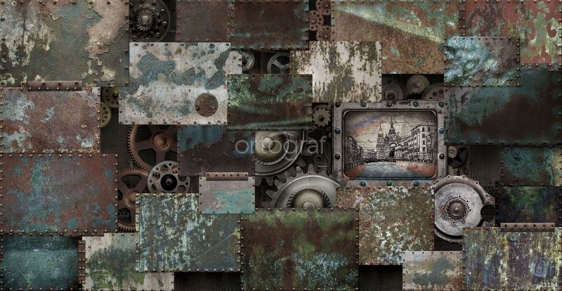 Фреска Металические пластины Art.21154