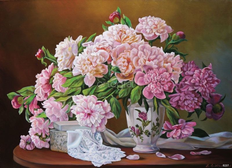 Фреска Пионовый букет Art.8237