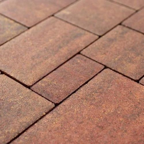 Тротуарная плитка STEINGOT Бавария Терракота Верхний прокрас 60 мм