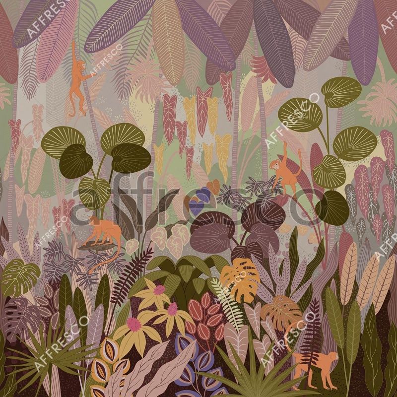 Фреска Обезьяны в джунглях, арт. ID139330