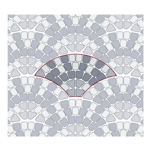 Тротуарная плитка STEINGOT Классика круговая Rosa Sardo Верхний прокрас 60 мм