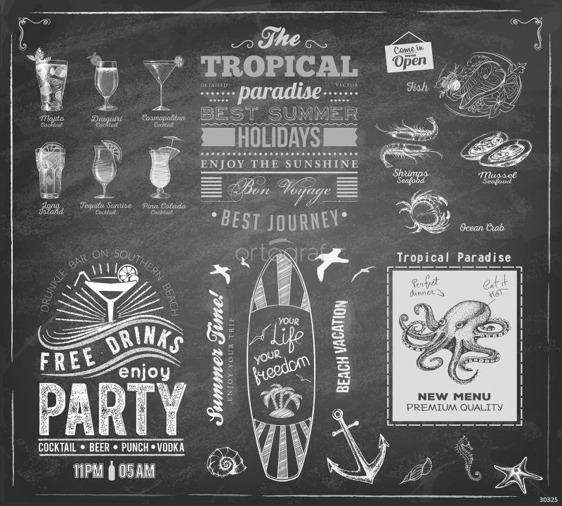 Фреска Меню бара Art.30325