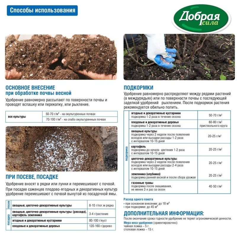 Удобрение минеральное гранулированное универсальное Сад-огород Добрая сила 0,9 кг
