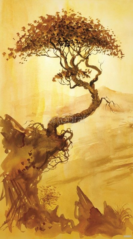 Фреска Японское дерево Art.30880