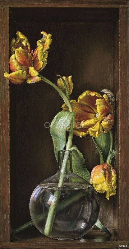 Фреска Тюльпаны в вазе Art.33342