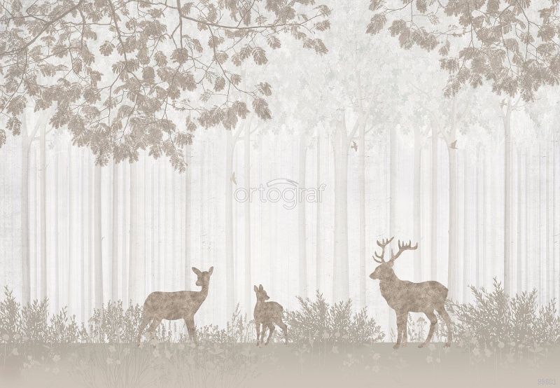 Фреска Семейство оленей Art.33601