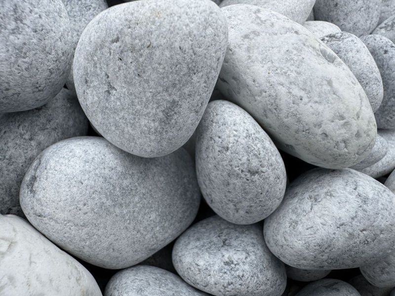 Серо-голубой мрамор галтованный 20-40 мм