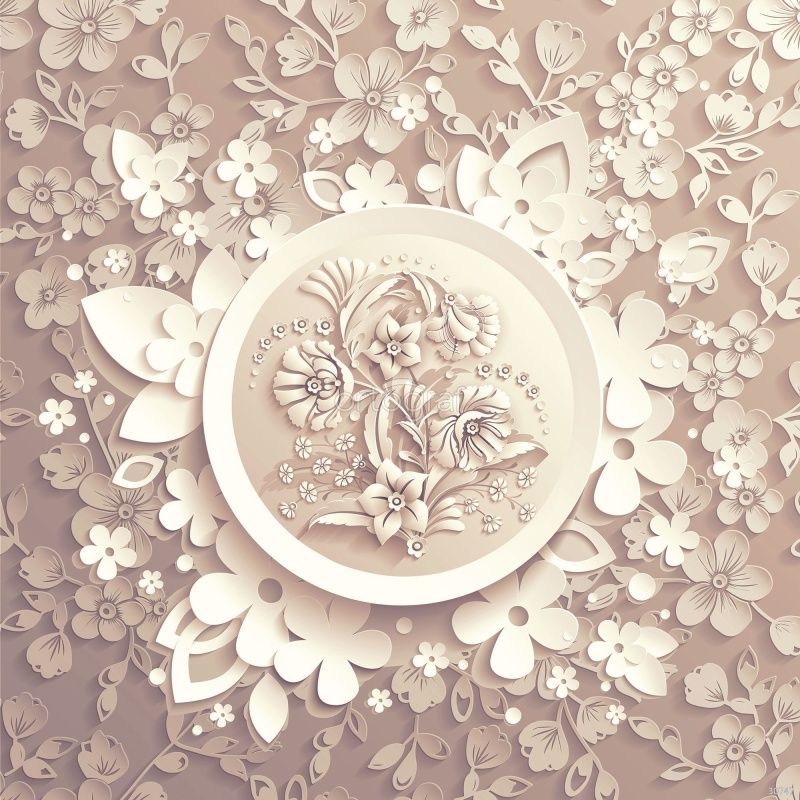 Фреска Цветочный круг Art.30747