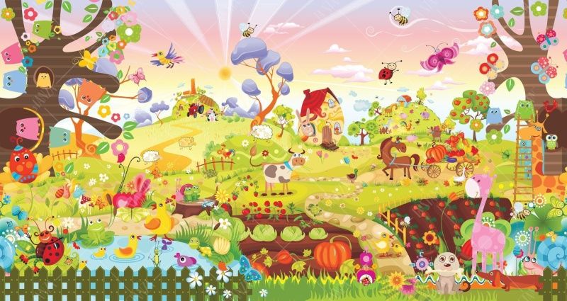 Фреска Для самых маленьких сказочный огород и ферма