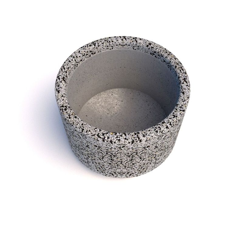 Вазон бетонный уличный Степ (фактура шахматка)