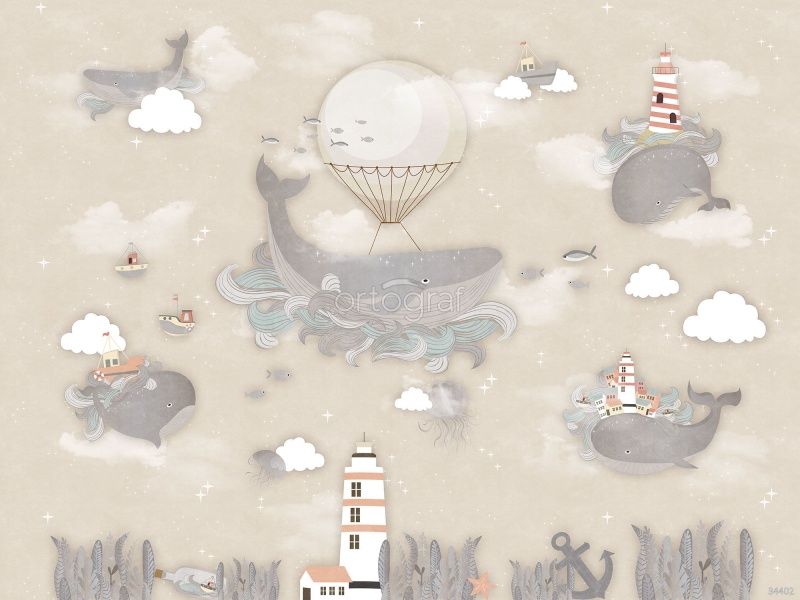 Фреска Киты на маяке Art.34402