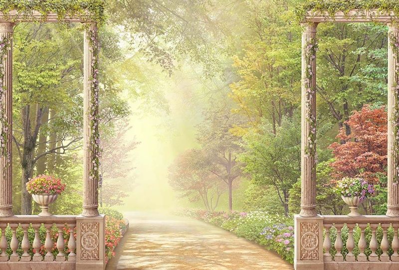 Фреска Колонны у входа в парк