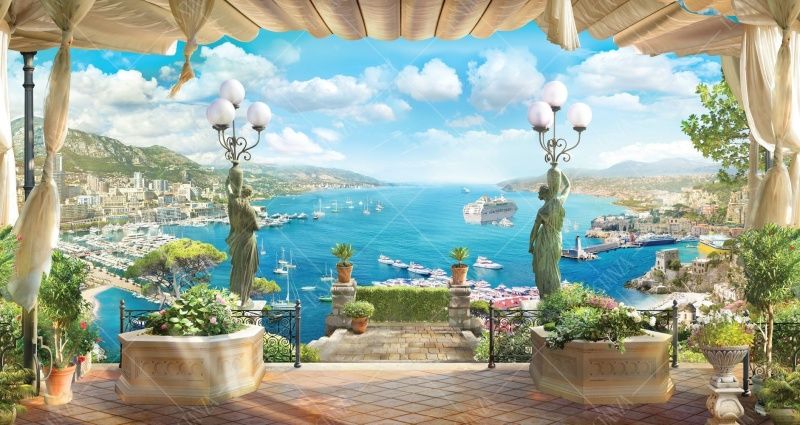 Фреска Лестница к морю и марине