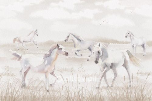Фреска Степные лошади