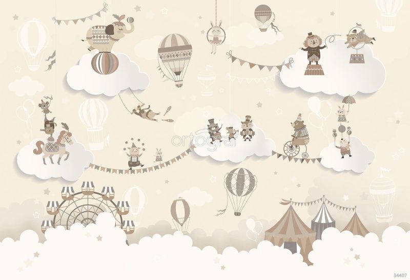 Фреска Облачный цирк Art.34407