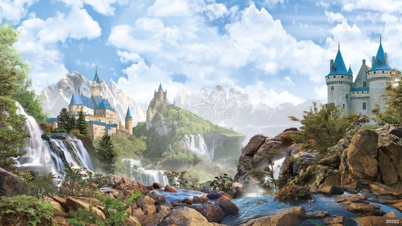 Фреска Замок в горах Art.30262