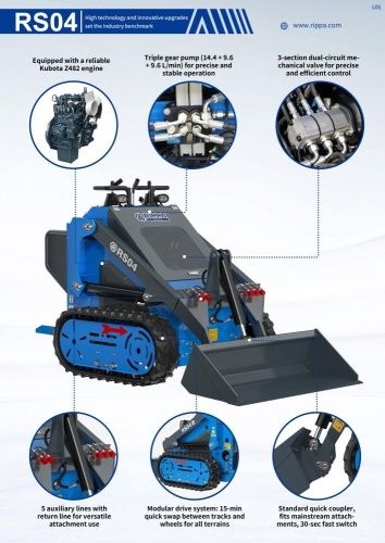 Мини-погрузчик Rippa RS04 «Kubota Z482»