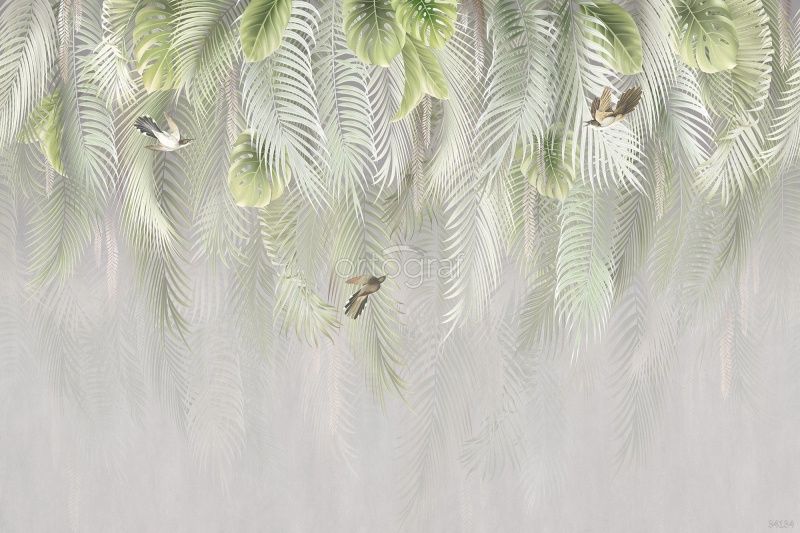Фреска Пальмовые листья  Art.34134