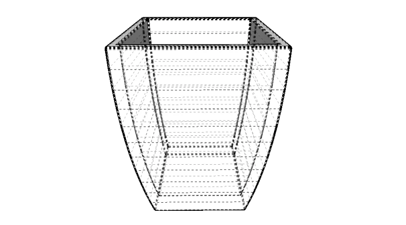Вазон бетонный уличный Балтема (фактура шахматка)