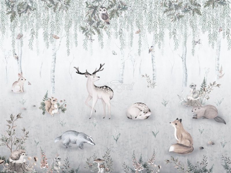 Фреска Лесные друзья Art.34356