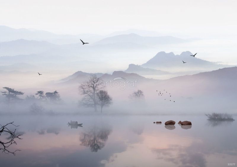 Фреска Туман на озере Art.33577