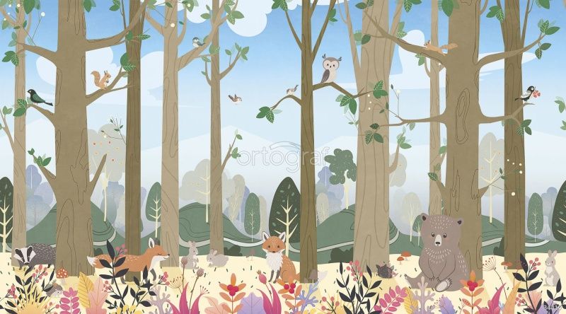 Фреска Лесная полянка Art.34410