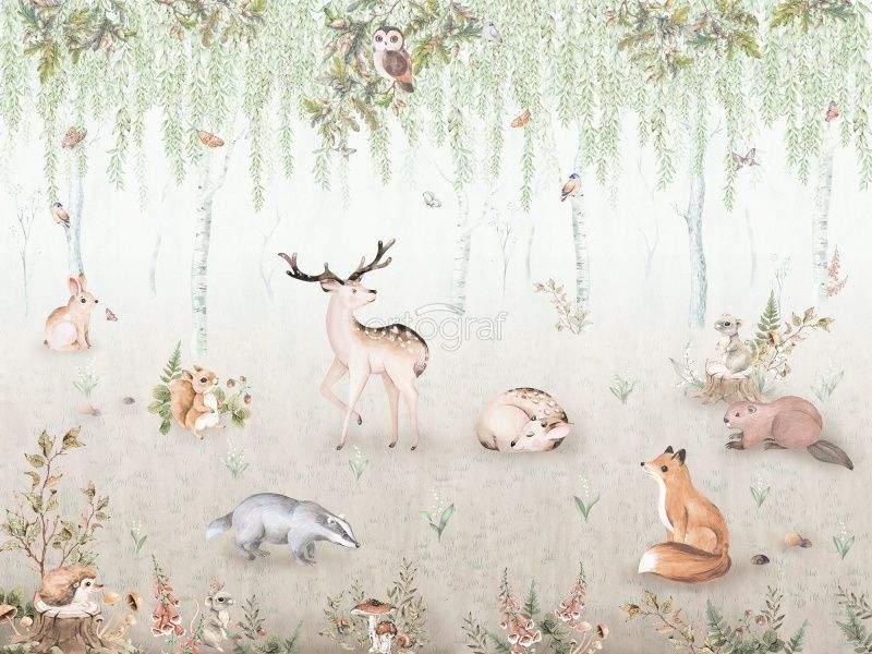 Фреска Лесные друзья Art.34357