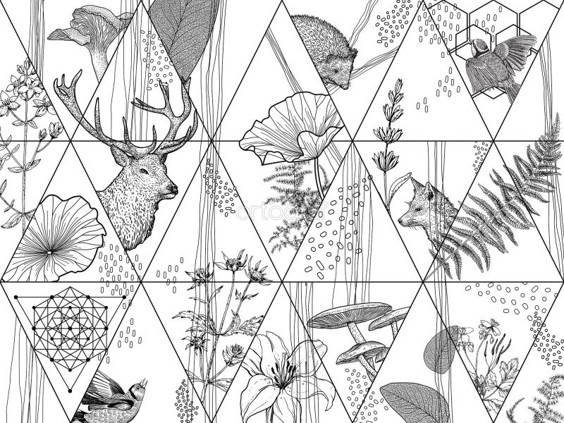 Фреска Зарисовки природы Art.34146