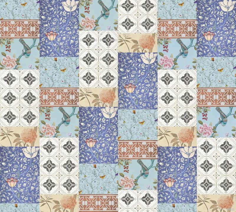 Фреска Пэчворк с плитками разного цвета Art.30411