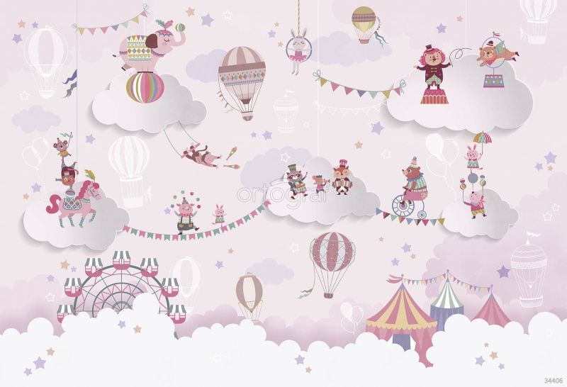 Фреска Облачный цирк Art.34406