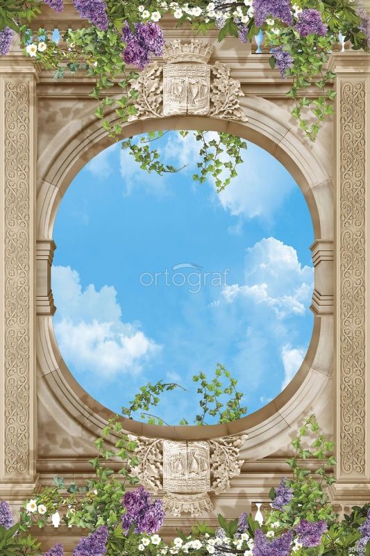 Фреска Овальный потолок Art.30460