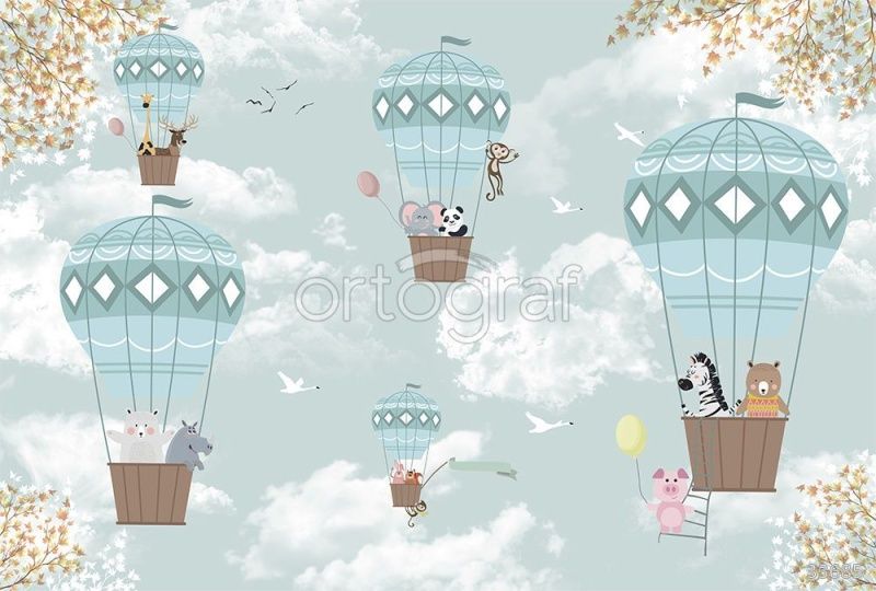 Фреска На воздушных шариках Art.33685