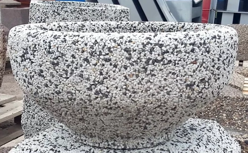 Вазон бетонный уличный Верона (фактура шахматка)