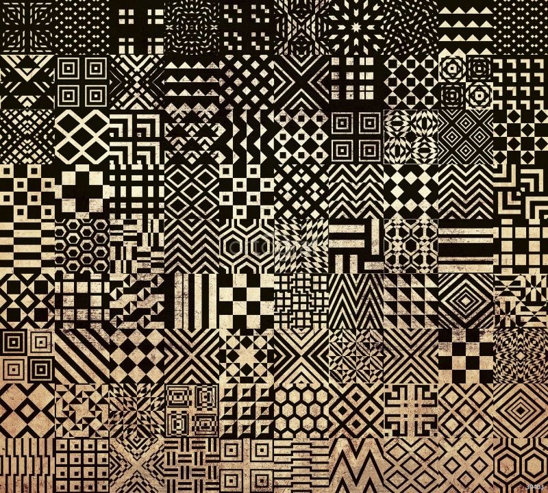 Фреска Плитки с геометрическим узором Art.30403