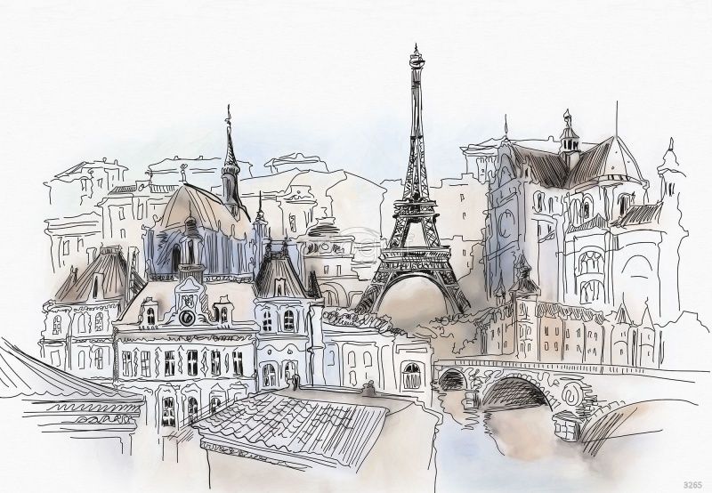 Фреска Париж Акварель Art.3265