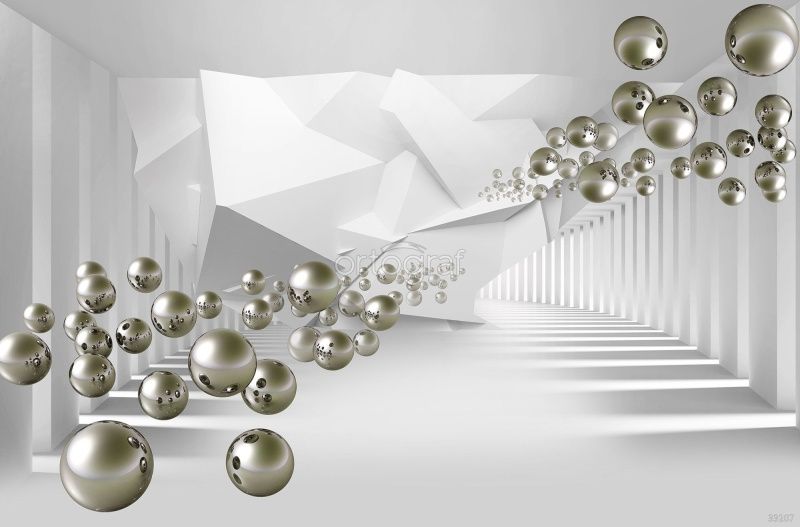 Фреска Парящие шары Art.33207