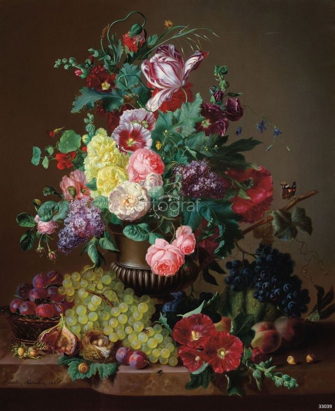 Фреска Роскошный букет Art.33039