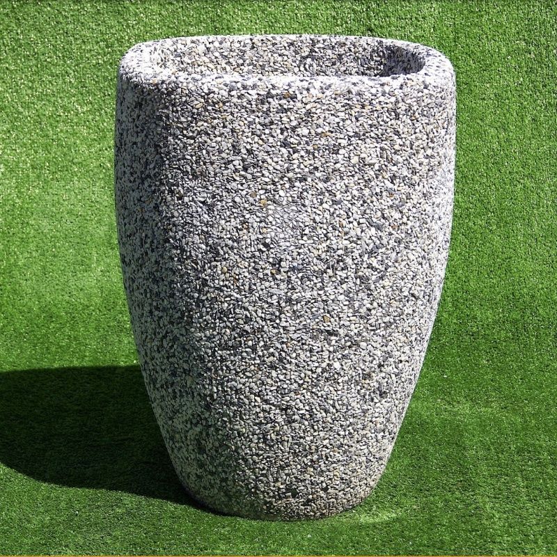 Вазон бетонный уличный Квартини (фактура шахматка)