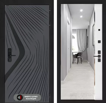 Входная дверь Леолаб с зеркалом Панорама