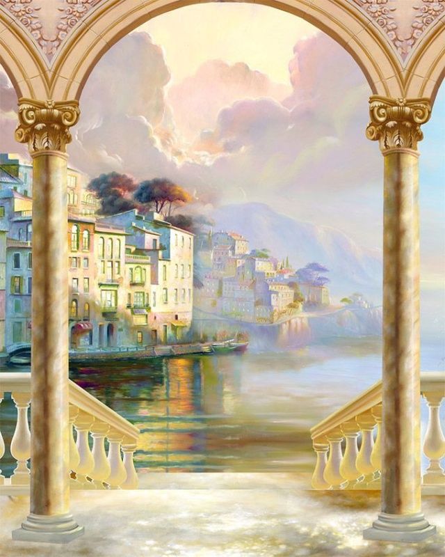 Фреска Пейзажи Арки, лестницы арт. a_806