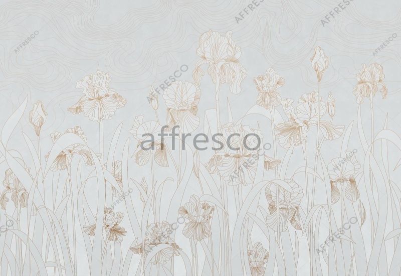 Фреска Цветущие Ирисы, арт. ID139179