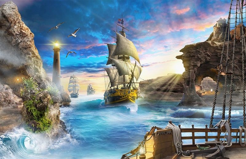 Фреска Современный Графический Дизайн 50035