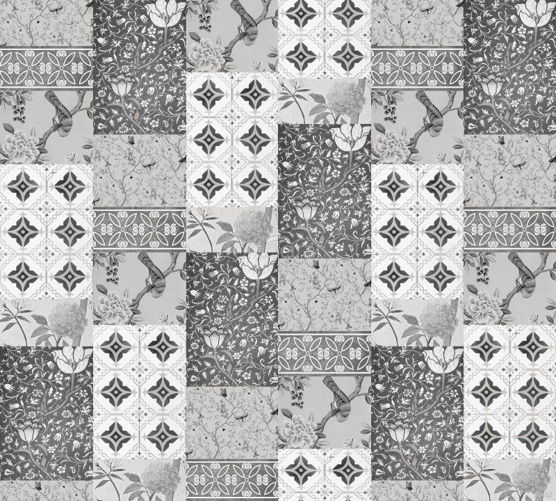 Фреска Пэчворк с плитками разного узора Art.30412