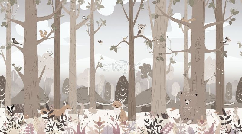 Фреска Лесная полянка Art.34411