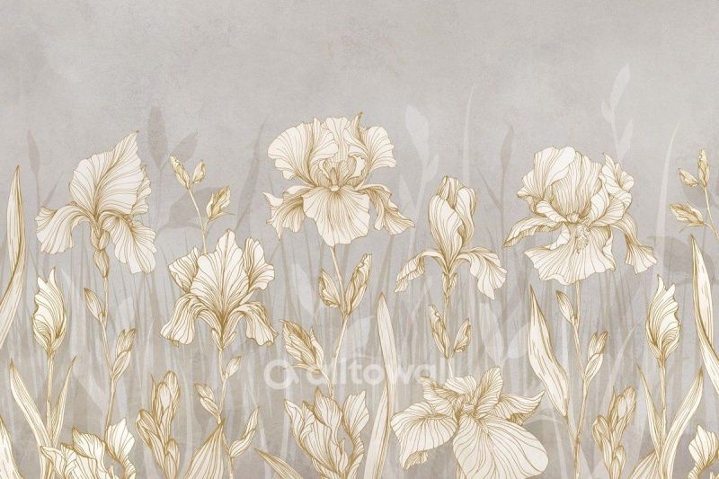 Фреска Изящные ирисы-2