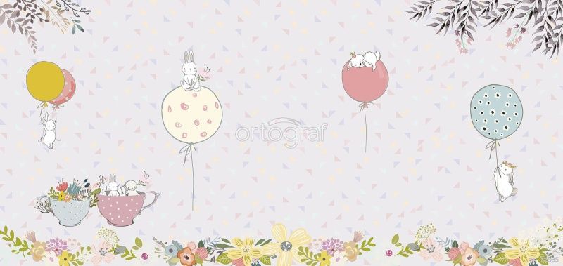 Фреска Зайчики Art.32935