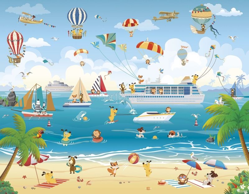 Фреска Массаулина Людмила "Отпуск на побережье" Art.21169