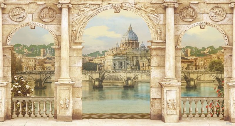 Фреска Набережная реки Art.5062