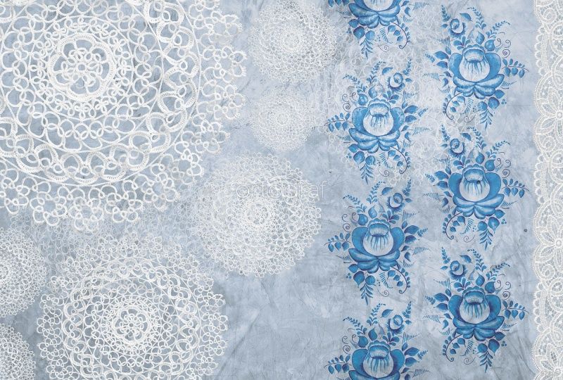 Фреска Кружевная гжель Art.32406